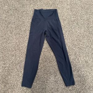 High-Waisted Navy Leggings